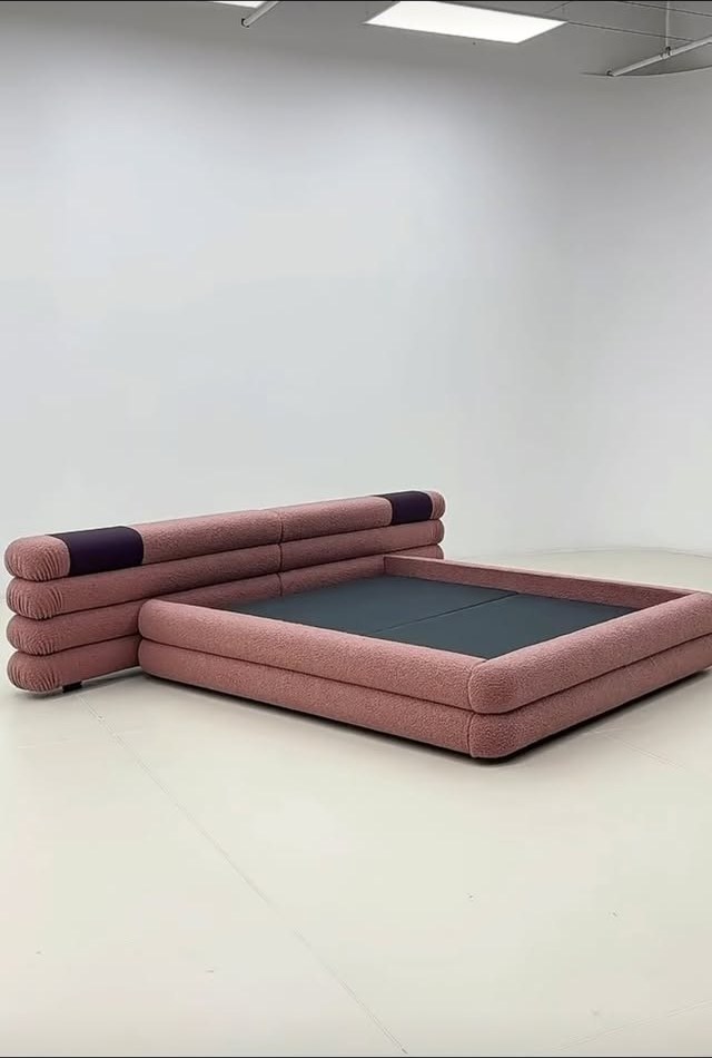 Pink Bolster Bed