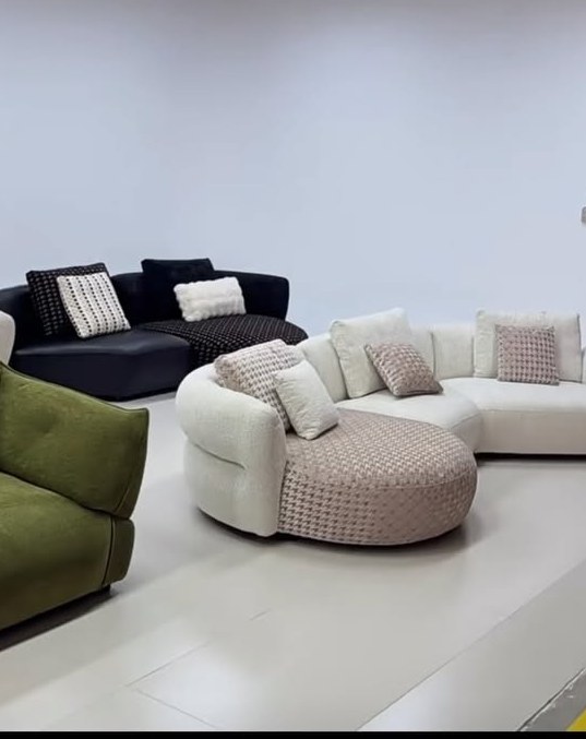 Ivory Curved Sectional